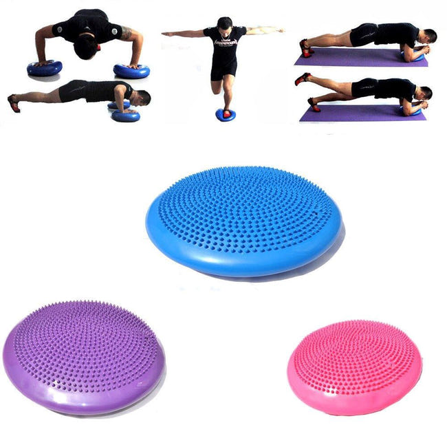 Libima - Lot De 12 Dalles D'équilibre Pour Enfants Et Adultes - 8 Couleurs - Avec Pompe - Pour Yoga, Coordination Et Entraînement Physique - 1