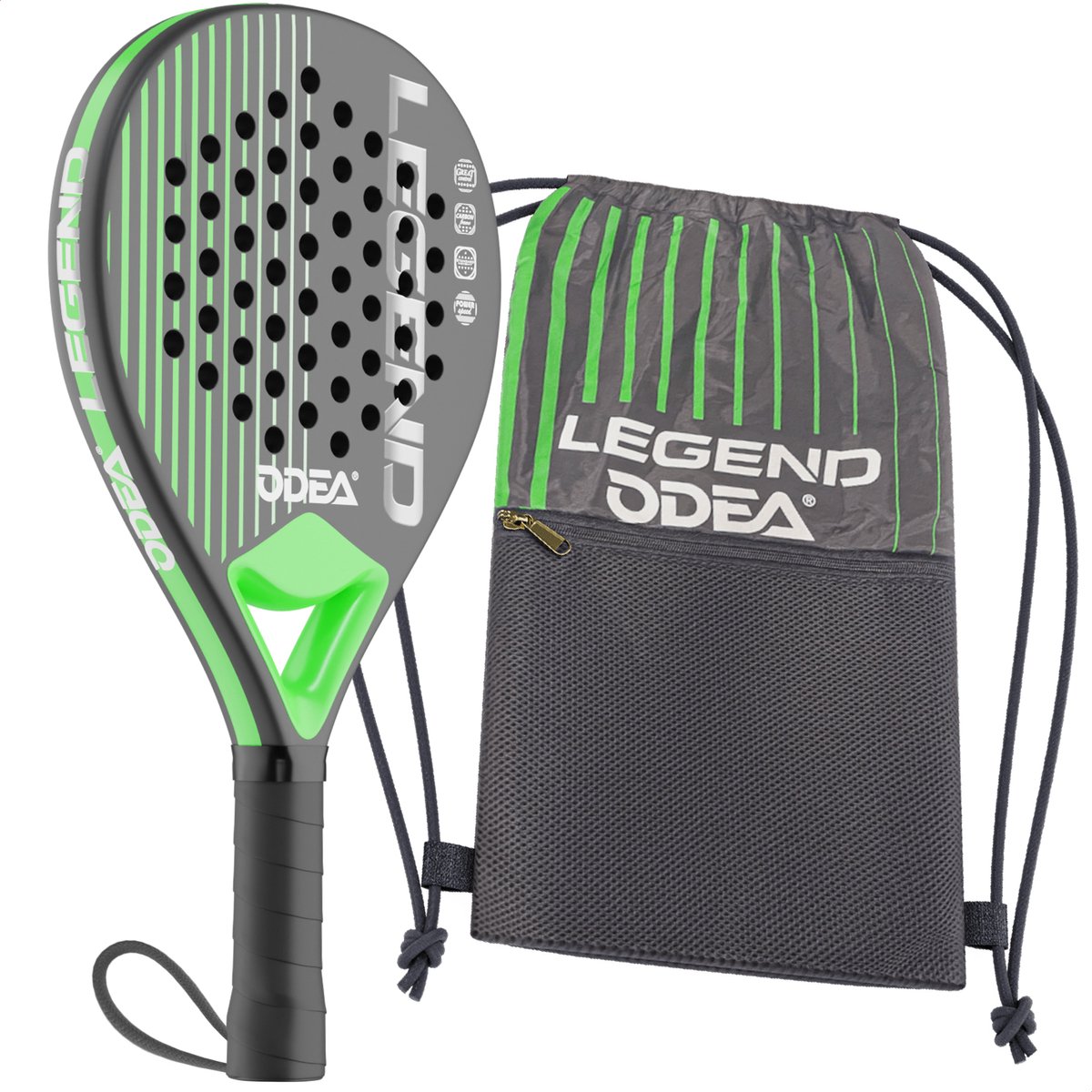 مضرب بادل (Padel) كربون مع شنطة ODEA LEGEND