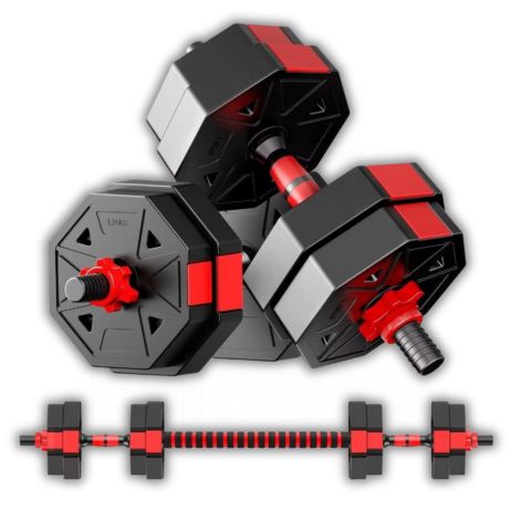 Adjustable 20KG dumbbell hexagon plastic + Connector