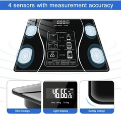 Bluetooth Weight Scale (USB Charging) Body Fat Scale BMI Smart Digital