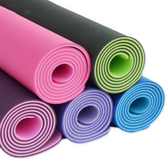 Yoga Mat 6mm Eco Friendly TPE 2 colors non slip