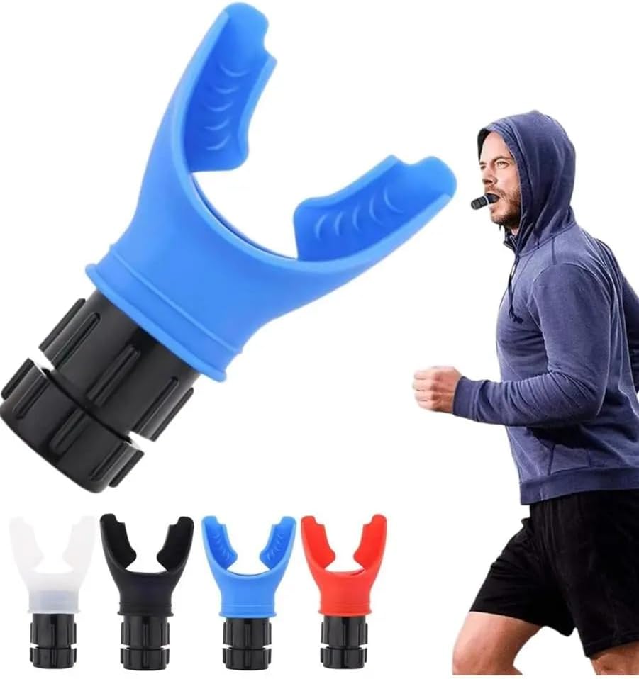 جهاز تدريب تنفسي محمول لتدريب عضلات الجهاز التنفسي و تحسين قدرة التنفس و سهل التنظيف و مقاومة قابلة للتعديل