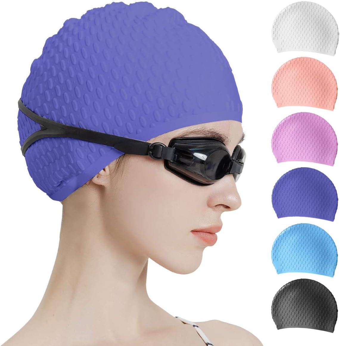Tripsky Premium Silicone Swim Cap LA aqua 1000