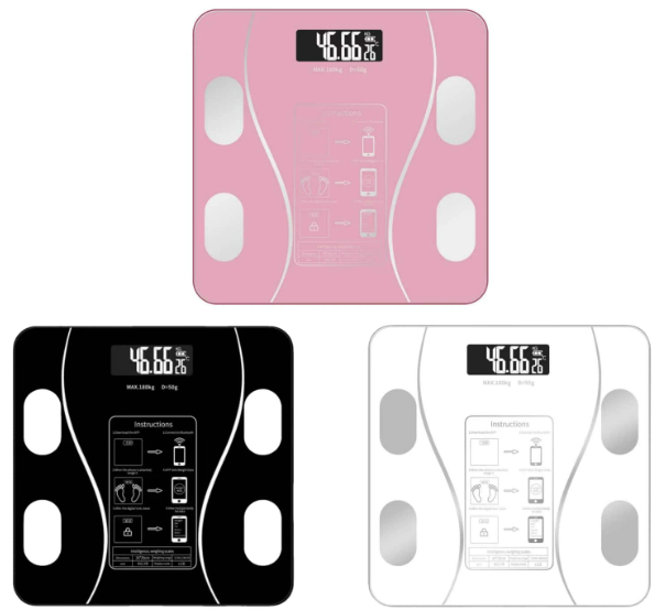 Bluetooth Weight Scale (USB Charging) Body Fat Scale BMI Smart Digital