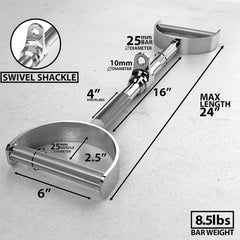 Chrome Lat Bar machine handle 100 cm