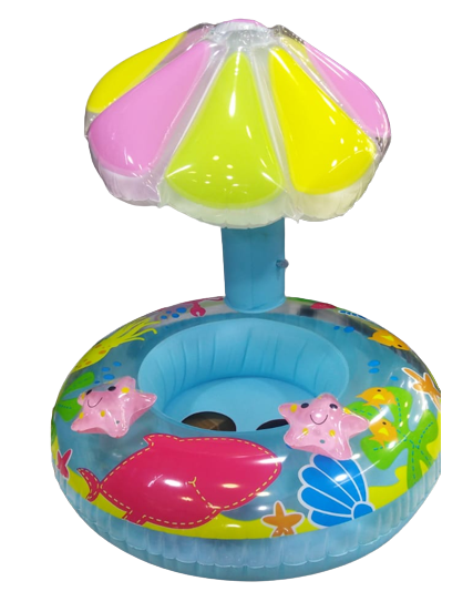Inflatable Mushroom Boat Awning Child PVC Water Surface Swim Seat Ring