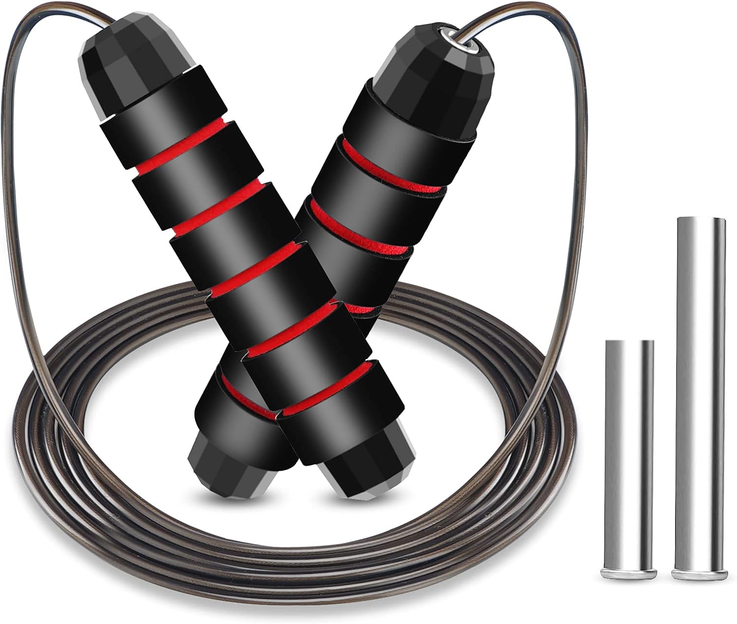 Memories Rope Skipping Rope with Memory Foam Handle Adjustable Speed Rope with Ball ...