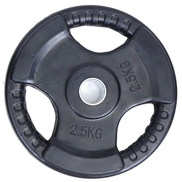 Standard Tri Grip Rubber Coated Weight Plates