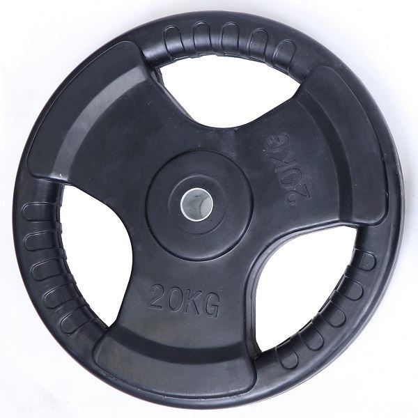 Standard Tri Grip Rubber Coated Weight Plates