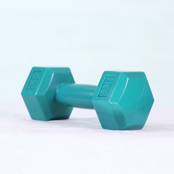 Hex dumbbells with cement filling