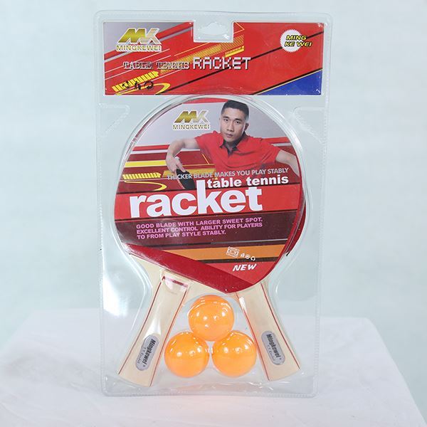 Table Tennis Racket Set with 3 Ping Pong Balls