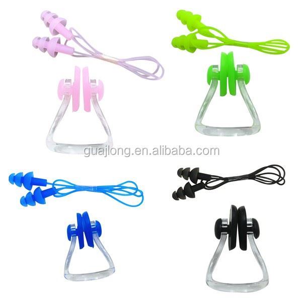 Nose Clip and Ear Plugs Set with Rope