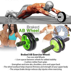 Braked Exercise Double Wheel